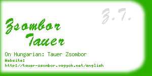 zsombor tauer business card